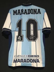 2001年マラドーナ引退試合記念ユニフォーム背面