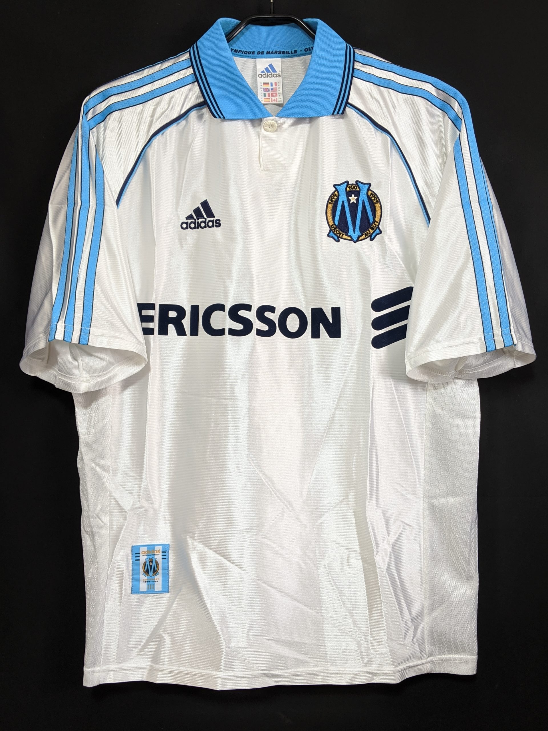 1998-99シーズンのマルセイユのクラブ創設100周年ユニフォーム